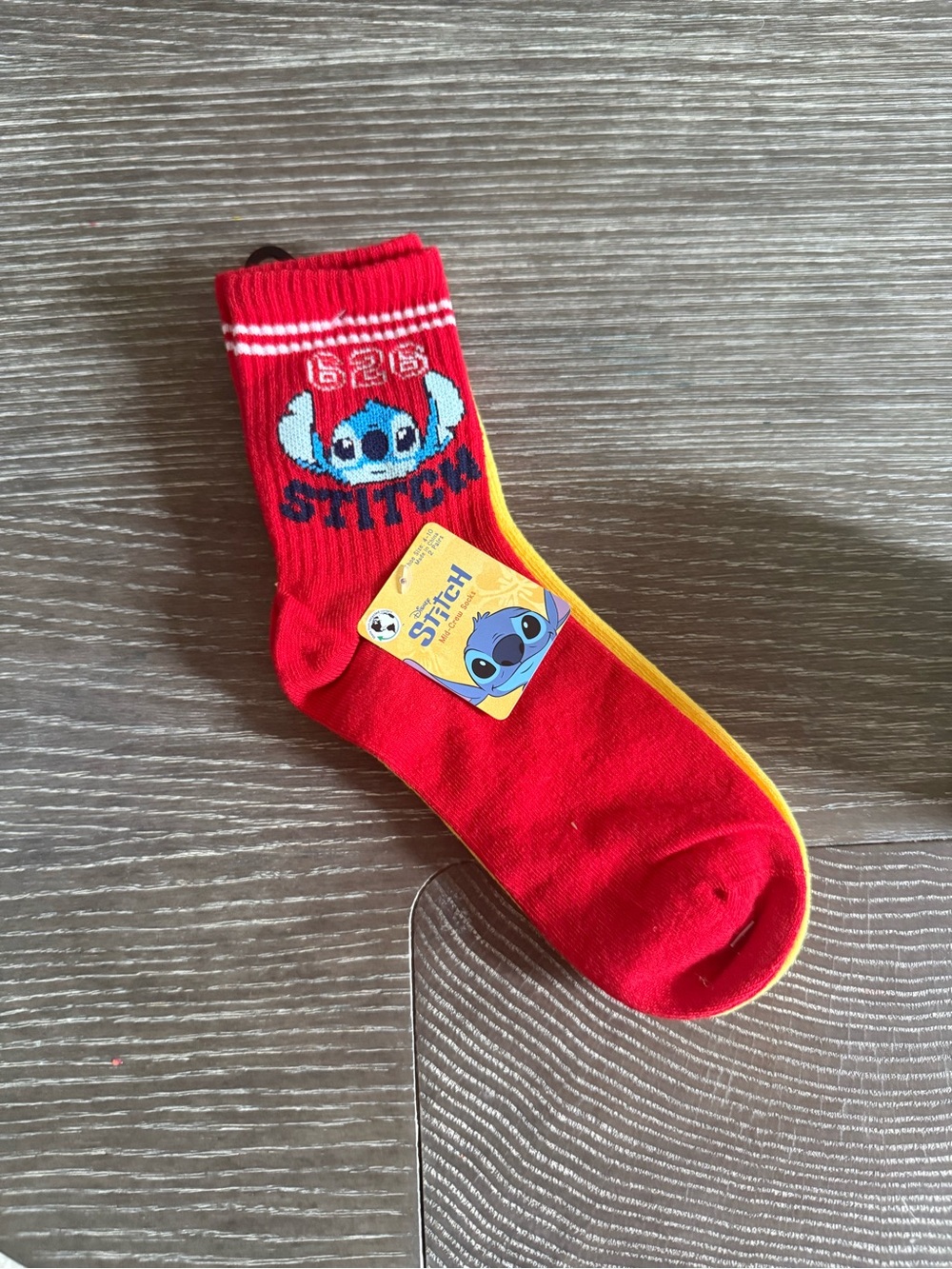 NWT Disney Red Stitch Character mid-crew Socks 2 pairs